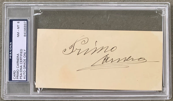 CARNERA, PRIMO INK SIGNATURE (PSA/DNA NM-MT 8)