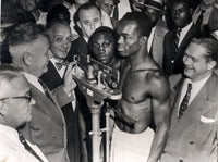 CARTER, JIMMY-WALLACE "BUD" SMITH WIRE PHOTO (1955-WEIGH IN)