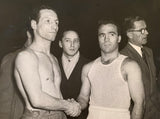 CERDAN, MARCEL-BERT GILROY WIRE PHOTO (1947-PRE FIGHT)