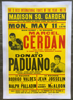 CERDAN, JR., MARCEL-DONATO PADUANO & RODRIGO VALDES-RALPH PALLADIN ON SITE POSTER (1970)