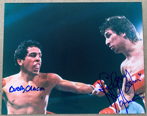 MANCINI, RAY "BOOM BOOM"-BOBBY CHACON SIGNED PHOTO (SIGNED BY BOTH)