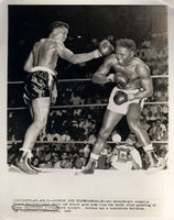 CHARLES, EZZARD-TOMMY "HURRICANE" JACKSON WIRE PHOTO (1955-10TH ROUND)