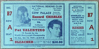 CHARLES, EZZARD-PAT VALENTINO ON SITE FULL TICKET (1949-PSA/DNA FR 1.5)