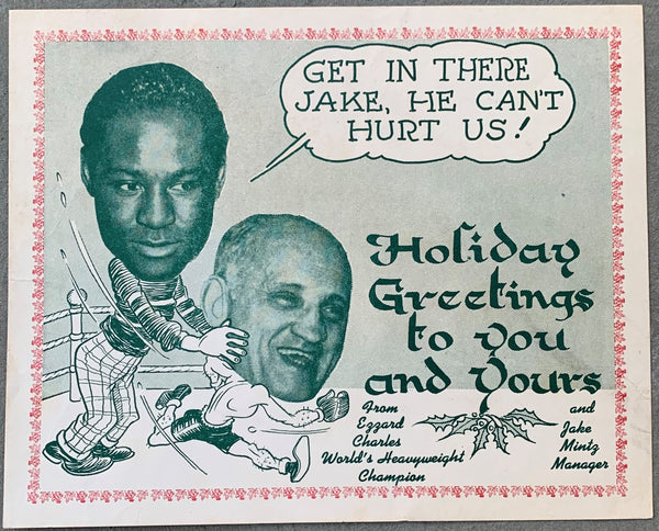 CHARLES, EZZARD OVERSIZED CHRISTMAS CARD (AS WORLD HEAVYWEIGHT CHAMPION)