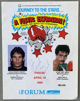 CHAVEZ, JULIO CESAR-RUBEN CASTILLO OFFICIAL PROGRAM (1985-SIGNED BY ALBERTO DAVILA)