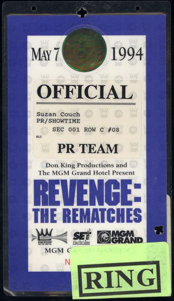 CHAVEZ, JULIO CESAR-FRANKIE RANDALL II OFFICIAL CREDENTIAL (1994)