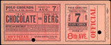 CHOCOLATE, KID-JACKIE "KID" BERG FULL TICKET (1930)