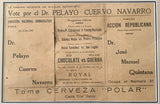 CHOCOLATE, KID-PELON GUERRA OFFICIAL PROGRAM (1935)