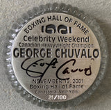 CHUVALO, GEORGE SIGNED HALL OF FAME PAPERWEIGHT