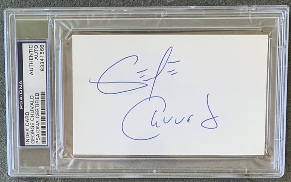 CHUVALO, GEORGE SIGNED INDEX CARD (PSA/DNA AUTHENTICATED)