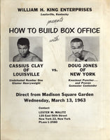 CLAY, CASSIUS-DOUG JONES ADVERTISING BROADSIDE (1963)