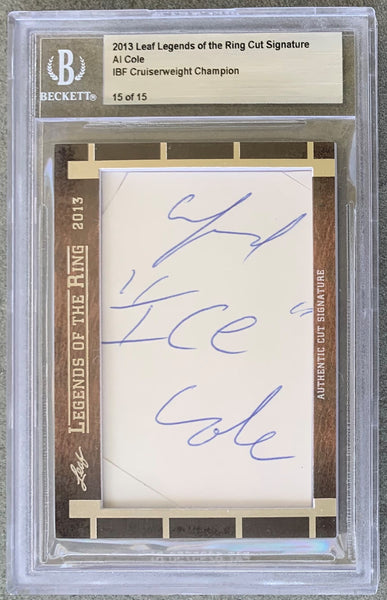 COLE, AL "ICE" 2013 LEAF LEGENDS OF THE RING CUT SIGNATURE (BECKETT)