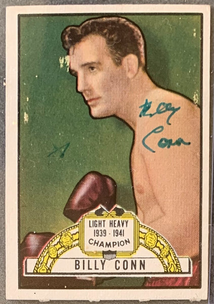 CONN, BILLY SIGNED 1951 TOPPS RINGSIDE CARD