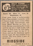 CONN, BILLY SIGNED 1951 TOPPS RINGSIDE CARD