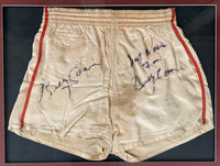 CONN, BILLY DUAL SIGNED FIGHT TRUNKS (EX DUKE HOTT COLLECTION)