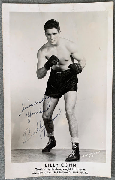 CONN, BILLY VINTAGE SIGNED PHOTOGRAPH