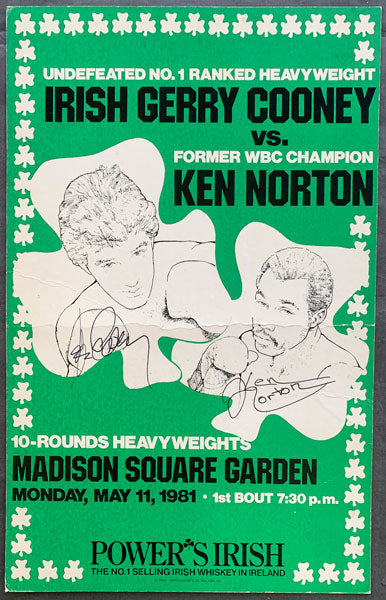 COONEY, GERRY-KEN NORTON SIGNED ON SITE POSTER (1981-SIGNED BY COONEY & NORTON)