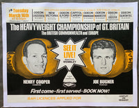 COOPER, HENRY-JOE BUGNER CLOSED CIRCUIT POSTER (1971)