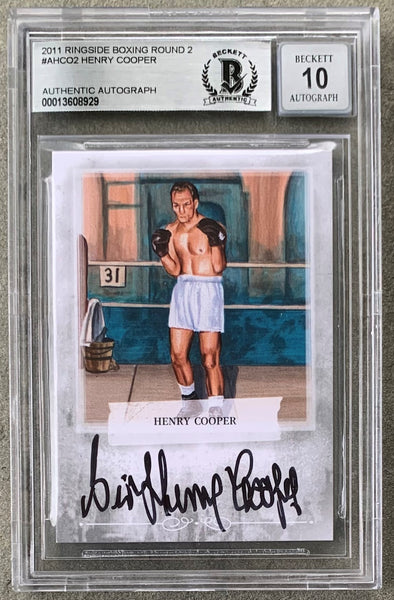 COOPER, HENRY SIGNED 2011 RINGSIDE BOXING CARD (BECKETT-10)