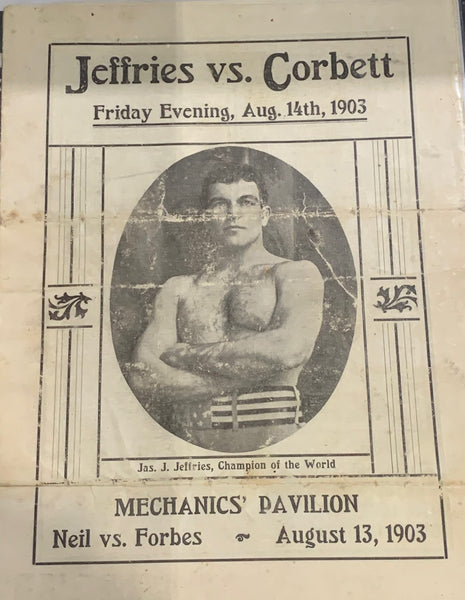 JEFFRIES, JAMES J. & JAMES J. CORBETT SOUVENIR PROGRAM (1903)