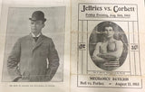 JEFFRIES, JAMES J. & JAMES J. CORBETT SOUVENIR PROGRAM (1903)
