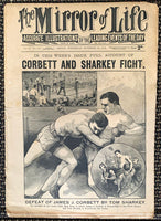 CORBETT, JAMES J.-TOM SHARKEY II MIRROR OF LIFE PUBLICATION (1898)