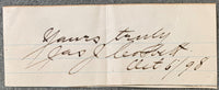 CORBETT, JAMES J. INK SIGNATURE AS CHAMPION (1898)