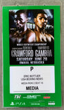 CRAWFORD, TERENCE-YURIORKIS GAMBOA MEDIA CREDENTIAL (2014)