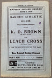 CROSS, LEACH-KNOCKOUT BROWN OFFICIAL PROGRAM (1912)