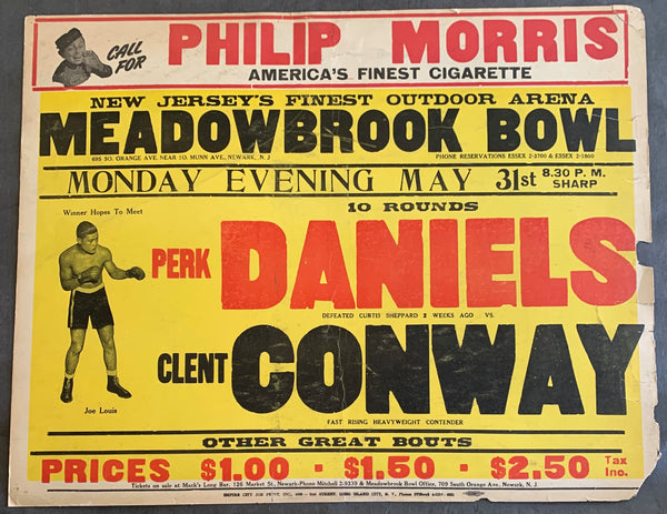 CONWAY, CLENT-PERK DANIELS ON SITE POSTER (1943-PICTURES JOE LOUIS)