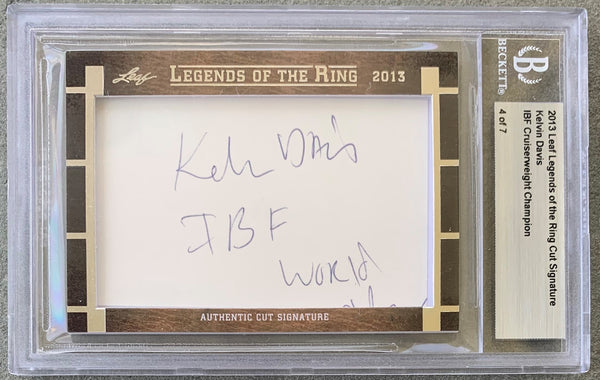 DAVIS, KELVIN 2013 LEAF LEGENDS OF THE RING CUT SIGNATURE (BECKETT)