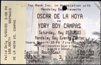 DE LA HOYA, OSCAR-YORI BOY CAMPAS STUBLESS TICKET (2003)