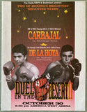 DE LA HOYA, OSCAR-NARCISCO VALENZUELA & MICHAEL CARBAJAL-DOMINGO SOSA OFFICIAL PROGRAM (1993-SIGNED BY MICHAEL BUFFER)