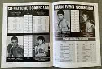 DE LA HOYA, OSCAR-NARCISCO VALENZUELA & MICHAEL CARBAJAL-DOMINGO SOSA OFFICIAL PROGRAM (1993-SIGNED BY MICHAEL BUFFER)