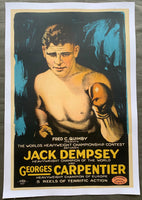 DEMPSEY, JACK-GEORGES CARPENTIER ORIGINAL FIGHT FILM POSTER (1921)