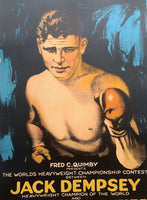 DEMPSEY, JACK-GEORGES CARPENTIER ORIGINAL FIGHT FILM POSTER (1921)