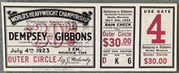 DEMPSEY, JACK-TOMMY GIBBONS FULL TICKET (1923-PSA/DNA EX 5)