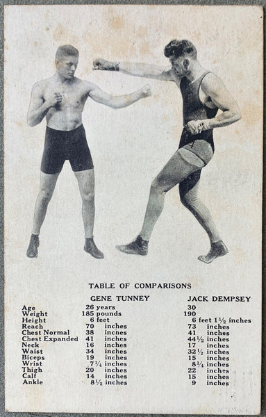 DEMPSEY, JACK-GENE TUNNEY I EXHIBIT CARD