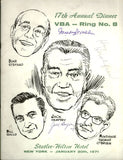 VETERAN BOXER'S ASSOCIATION SIGNED PROGRAM (1971-SIGNED BY DEMPSEY, WALKER, SCHWARTZ & HERSHFIELD)