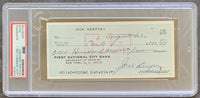 DEMPSEY, JACK DOUBLE SIGNED CHECK (PSA/DNA)