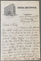 DEVLIN, TOMMY HAND WRITTEN & SIGNED LETTER (1934)