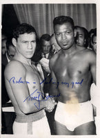 DOWNES, TERRY SIGNED WIRE PHOTO (1962-SUGAR RAY ROBINSON)