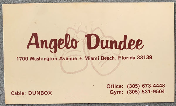 DUNDEE, ANGELO BUSINESS CARD