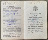 DUNDEE, ANGELO SIGNED PASSPORT (1961-1965 INCLUDING CLAy-COOPER I FIGHT)-JSA & DUNDEE FAMILY LOAS)