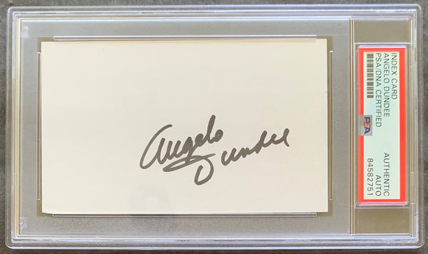 DUNDEE, ANGELO SIGNED INDEX CARD (PSA/DNA)