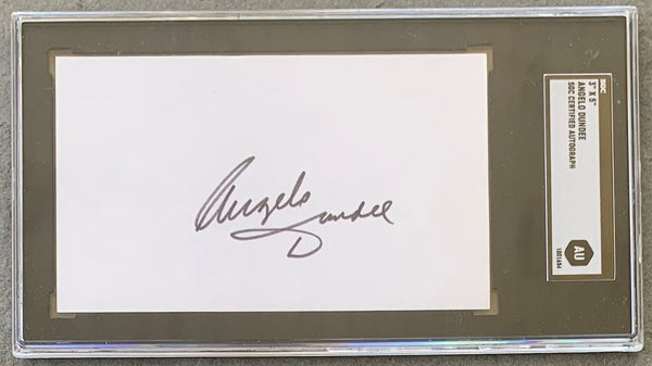 DUNDEE, ANGELO SIGNED INDEX CARD (SGC)