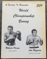 DURAN, ROBERTO-LOU BIZZARRO OFFICIAL PROGRAM (1976)