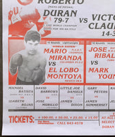 DURAN, ROBERTO-VICTOR CLAUDIO RARE ON SITE POSTER (1987)