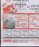 DURAN, ROBERTO-VICTOR CLAUDIO RARE ON SITE POSTER (1987)