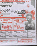 DURAN, ROBERTO-VICTOR CLAUDIO RARE ON SITE POSTER (1987)